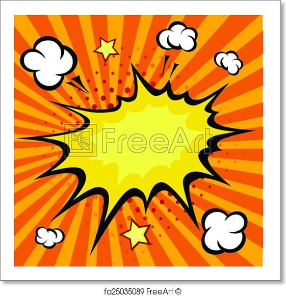 561x581 Free Art Print Of Comic Book Explosion, Vector Illustration. Comic