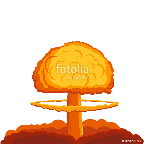 500x500 Nike Bomb Explosion. Vector. Isolated. Stock Image And Royalty