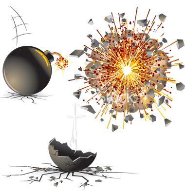 380x400 Bomb Explosion Vector Bombs