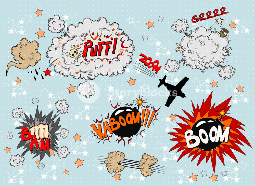 1000x731 Vector Comic Book Explosion Royalty Free Stock Image