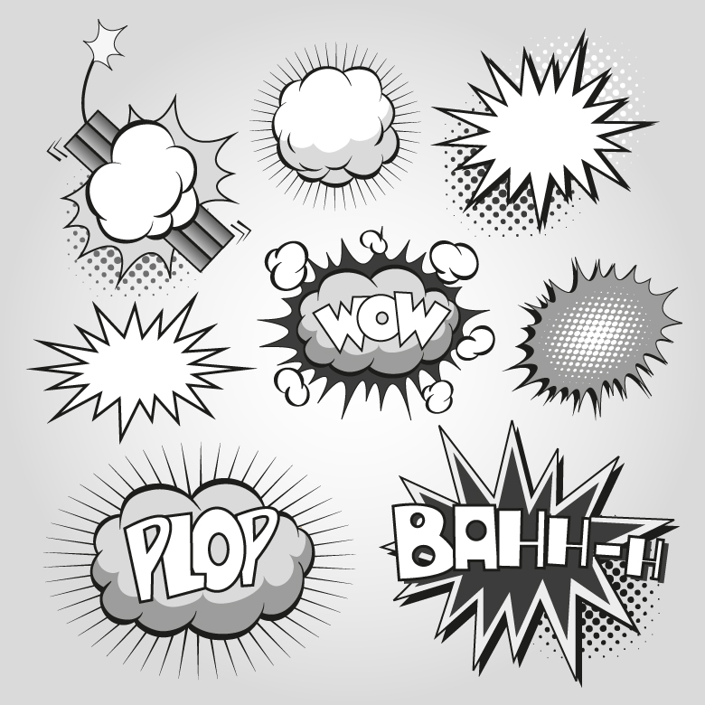 780x780 Comic Book Explosion Plop Free Vector Graphic Download