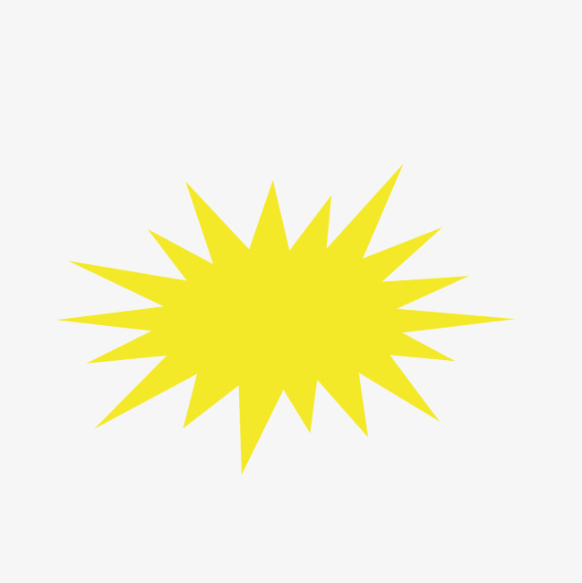 650x651 Yellow Explosion Vector Label, Yellow Price Card, Discount