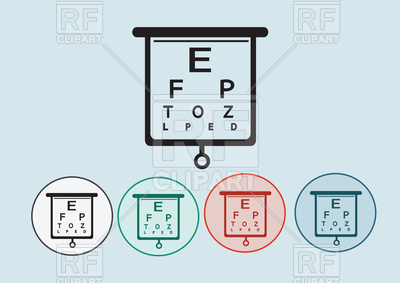 400x283 Eye Chart Test Icons Vector Image Vector Artwork Of Healthcare
