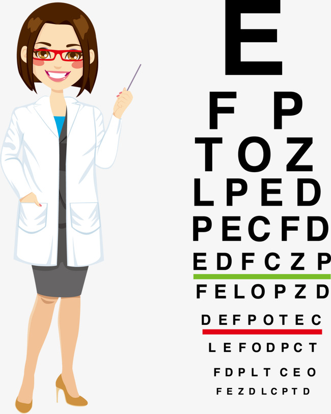 650x813 Ophthalmology Female Doctor, Decoration, Vector, Eye Chart Png And