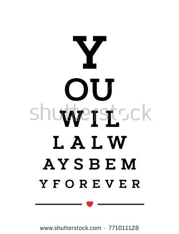 360x470 Eye Chart Wall Word Typography Art Poster Vector Design For You