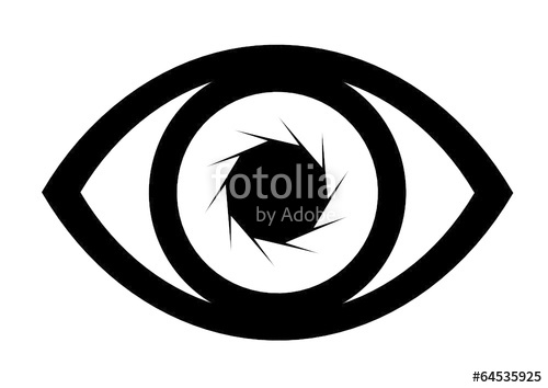 500x354 Eye Icon Vector With Lens Effect Stock Image And Royalty Free