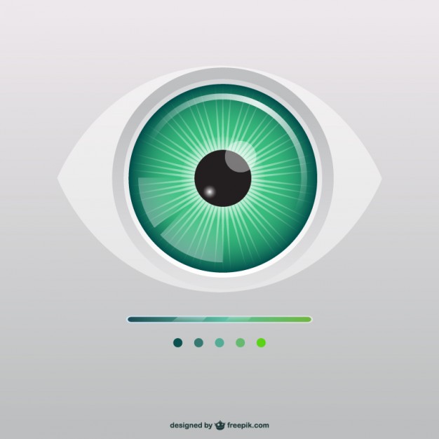 626x626 Green Eye Illustration Vector Free Download
