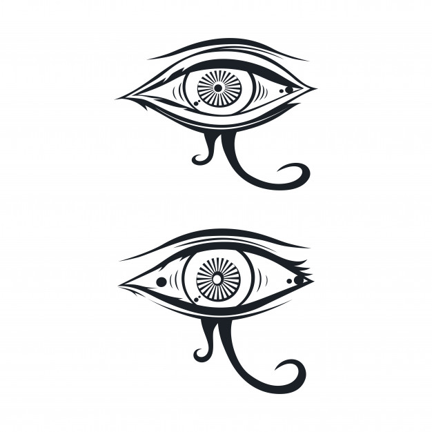 626x626 Horus One Eye Theme Vector Art Illustration Vector Premium Download
