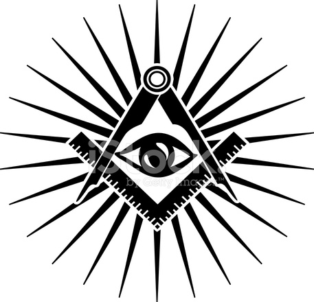 457x440 Freemasons Symbol, Square And Compass, Eye Of Providence Stock