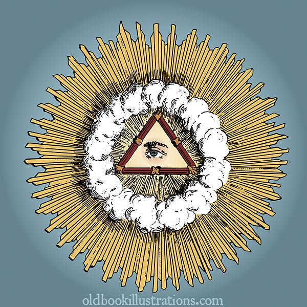 600x600 The Eye Of Providence (Vector Graphic) Old Book Illustrations