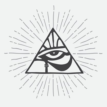 416x416 Eye Of Eye Of Ra On Triangle Stock Vectors