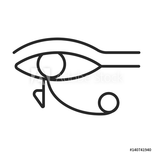 500x500 Eye Of Ra Or Eye Of Horus Symbol Vector Icon