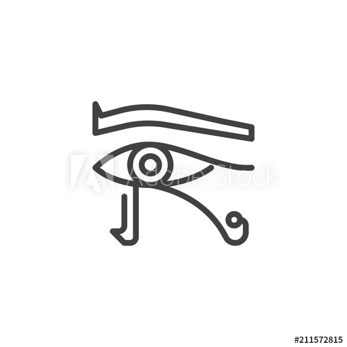 500x500 Egyptian Eye Outline Icon. Linear Style Sign For Mobile Concept