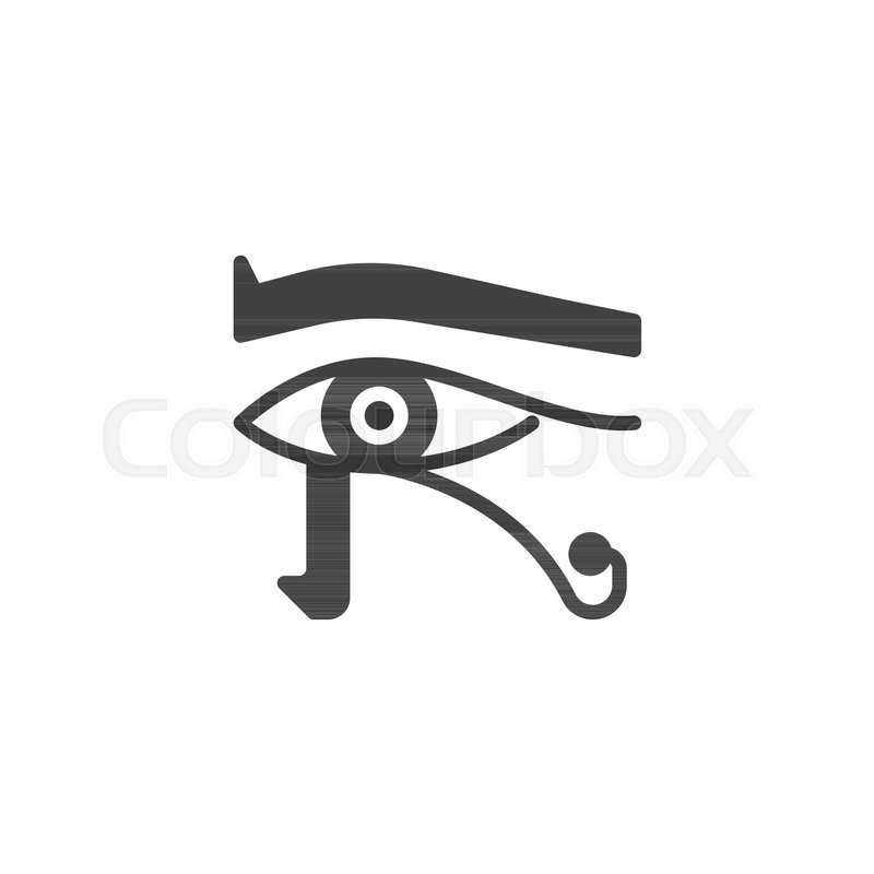 800x800 Egyptian Eye Vector Icon. Filled Flat Sign For Mobile Concept And