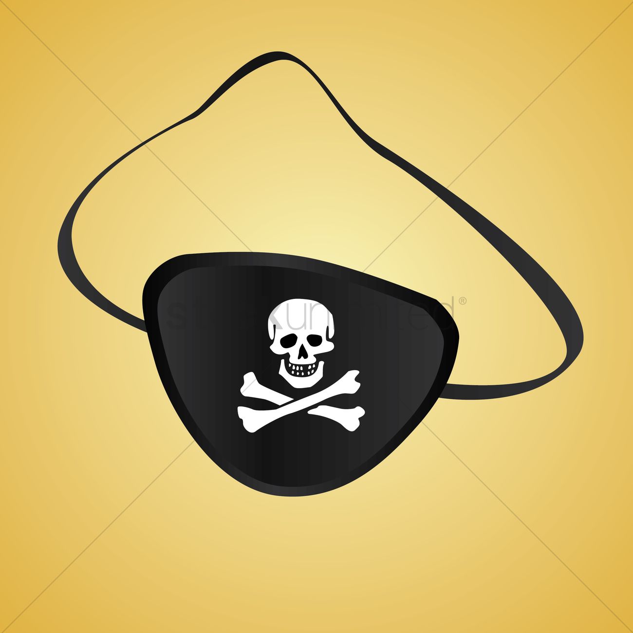 1300x1300 Pirate Eye Patch Vector Image