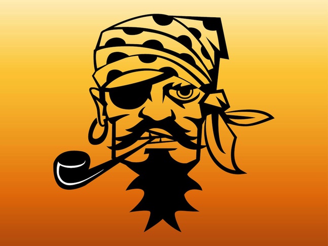 647x485 Pirate Smoking A Pipe With Eye Patch Vector Free Download