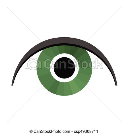 450x470 Eye Stylized. Vector Sign, Shape.