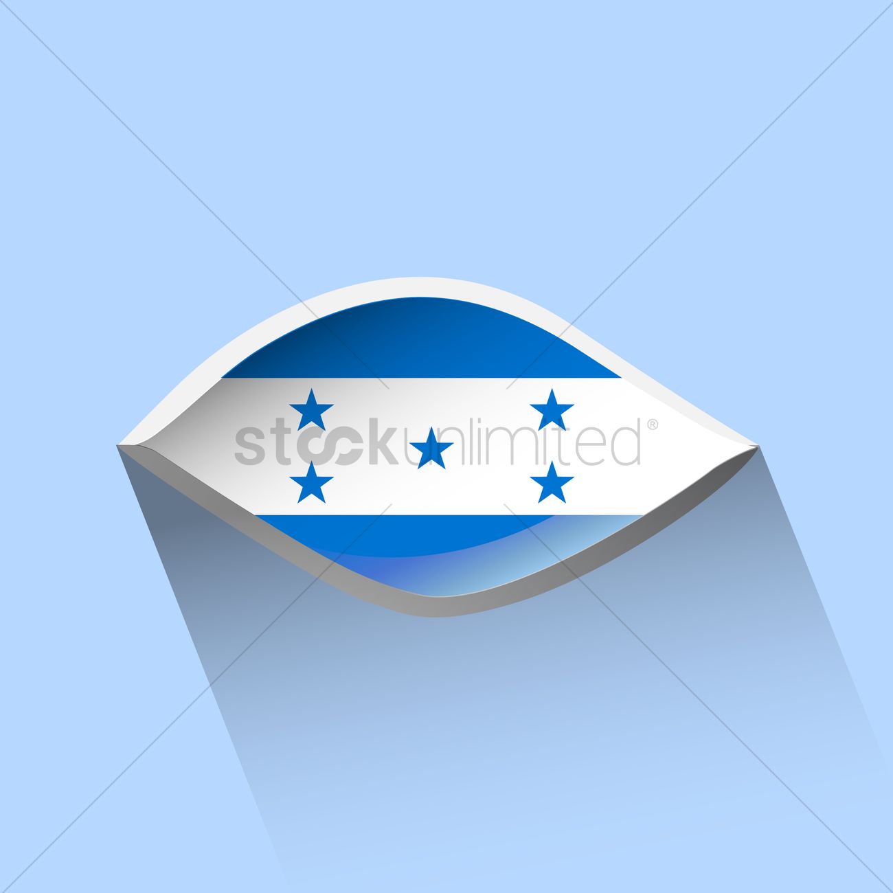 1300x1300 Honduras Flag In The Shape Of An Eye Vector Image
