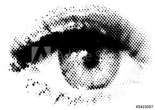 500x354 Vector Halftone Eye Shape For Backgrounds And Design