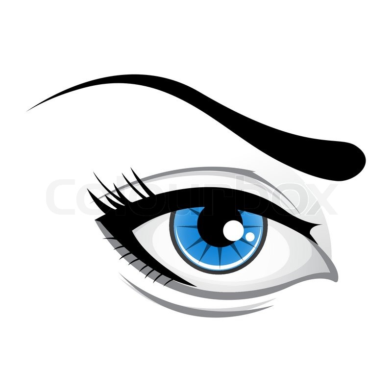 800x800 Illustration Of Lady Eye Stock Vector Colourbox