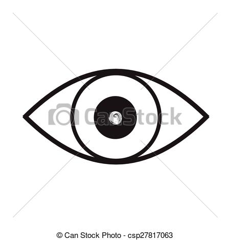 450x470 Eye Black And White Vector. Eye Black And White Art Vector.