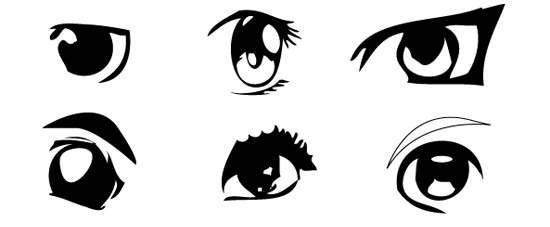 550x227 Eye Clipart Vector Art