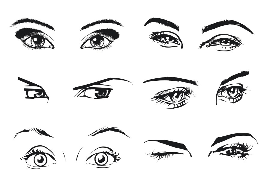 900x632 Female Eye Vector Art Download Free Vector For Cnc And Laser