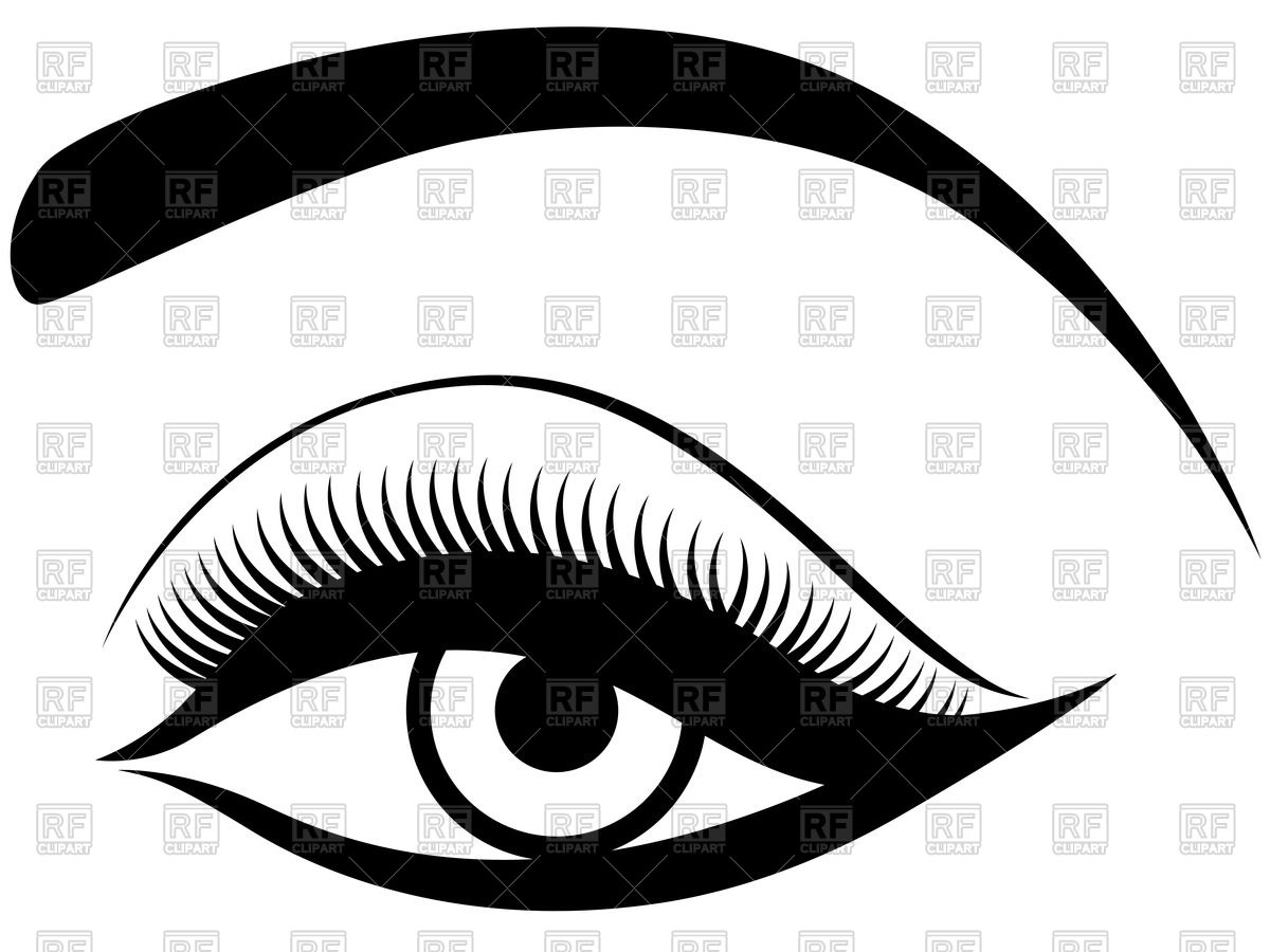 1200x900 Female Eye With Painted Eyelashes Vector Image Vector Artwork Of