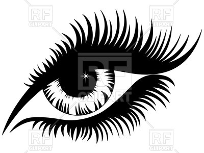 400x300 Silhouette Of Female Eye Vector Image Vector Artwork Of People