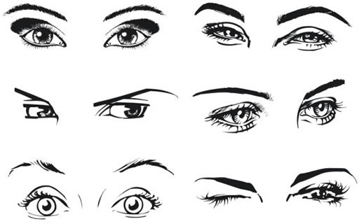 512x320 Woman39s Eyes Vector Free Vector In Coreldraw Cdr ( .cdr ) Vector