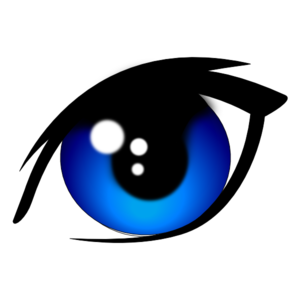300x300 Blue Vector Eye Clip Art
