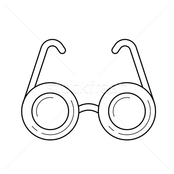 600x600 Eyeglasses Line Icon. Vector Illustration Andrei Krauchuk