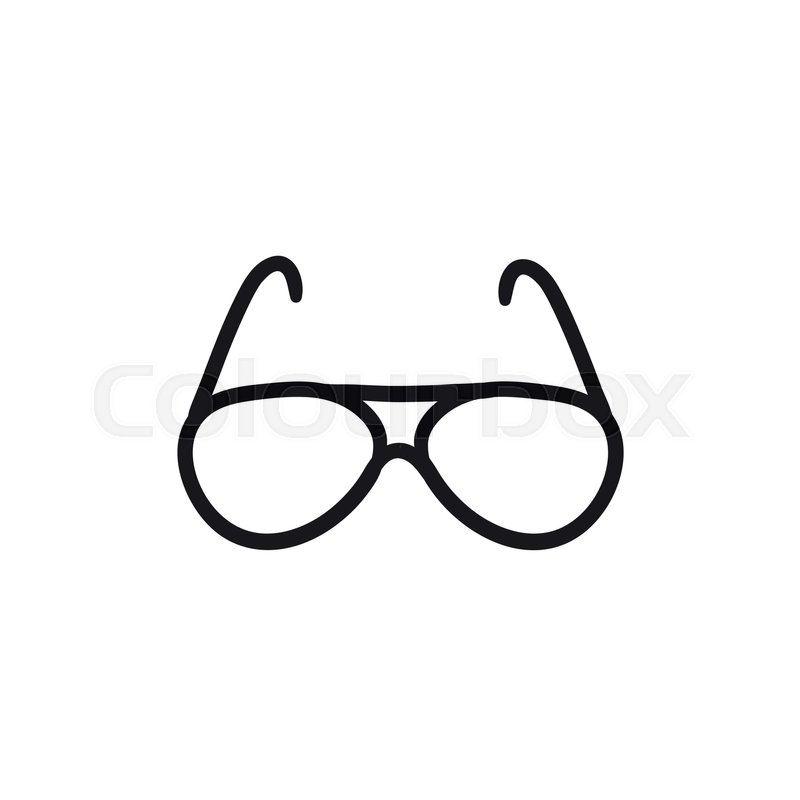800x800 Eyeglasses Vector Sketch Icon Isolated On Background. Hand Drawn