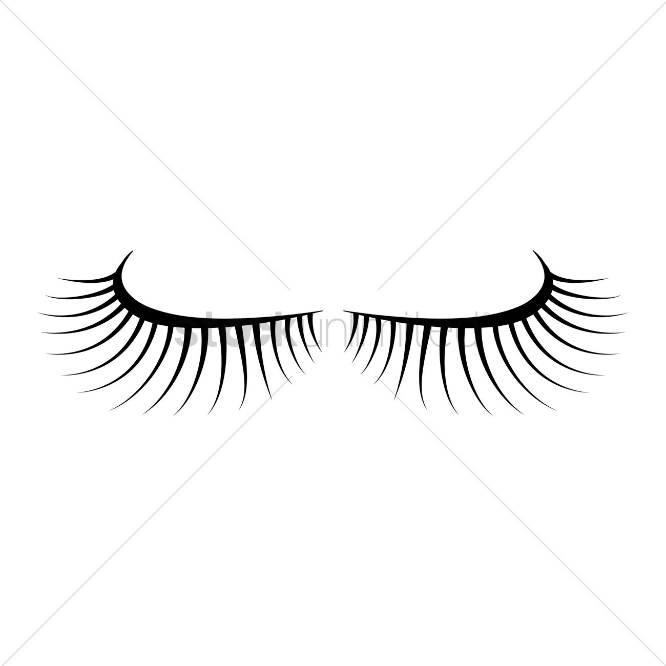 1300x1300 Eyelash Vector Image