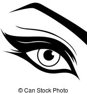 180x195 Close Up Black Mascara Eyeliner Eyelash Pop Art Retro Vector