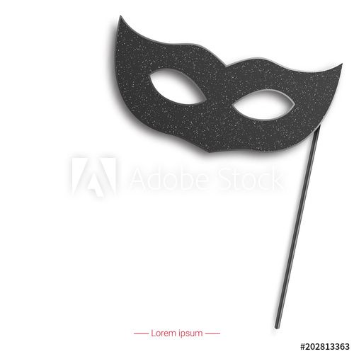 500x500 Carnival Party Face Mask. Vector Illustration