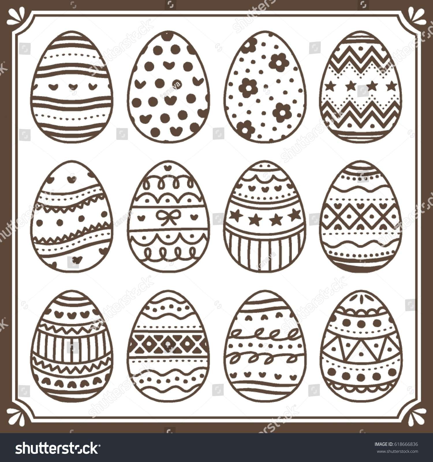 1500x1600 Set Cute Easter Egg Decorative Design Stock Vector Design Ideas Of