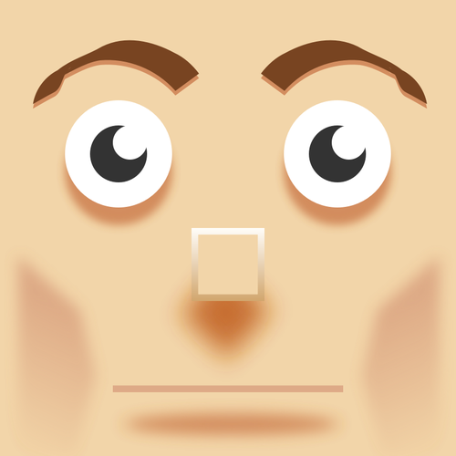 500x500 Vector Image Of Square Man Face Painting Public Domain Vectors