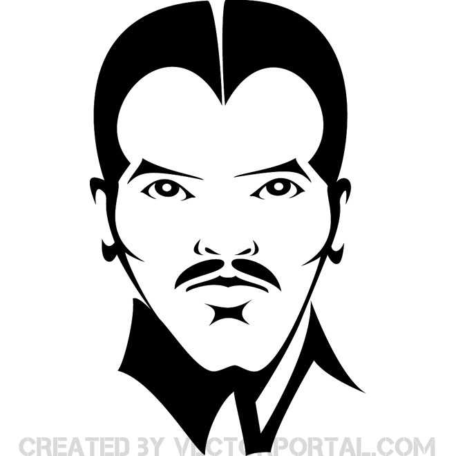 660x660 Man Face Vector