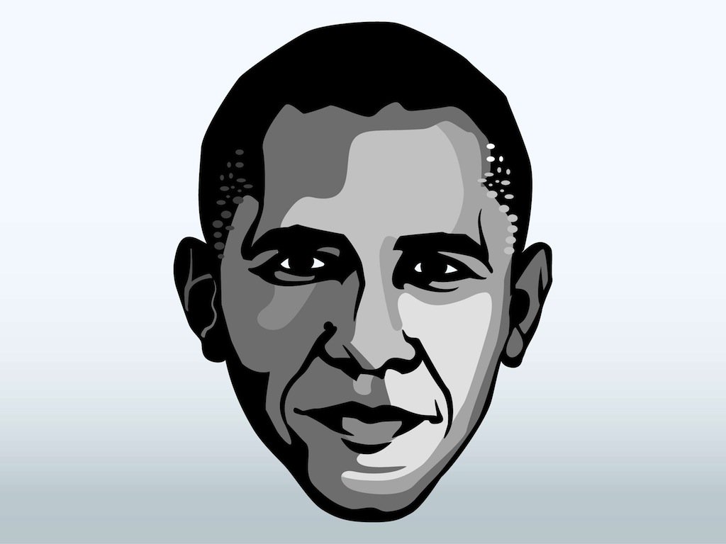 1024x768 Barack Obama Face Vector Art Amp Graphics