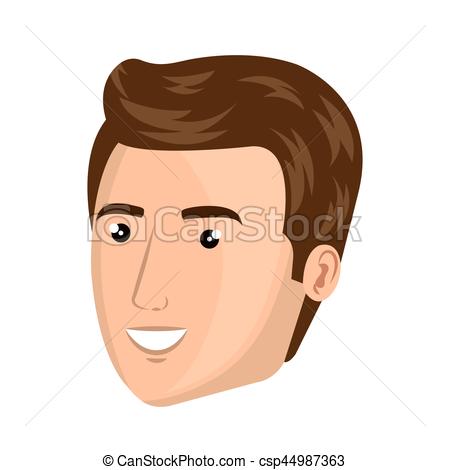 450x470 Colorful Silhouette Side View Man Face Vector Illustration.