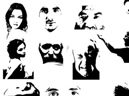 452x336 Creative Vector Face Illustrations