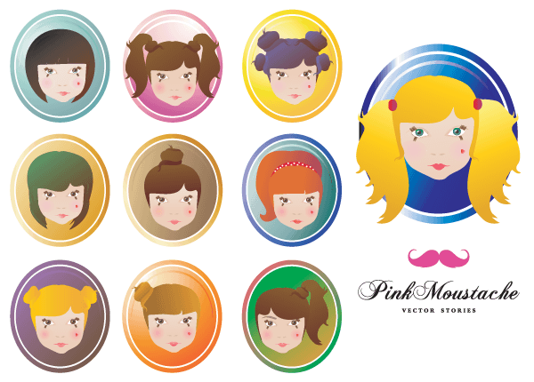 600x430 Doll Face Vector Free 123freevectors