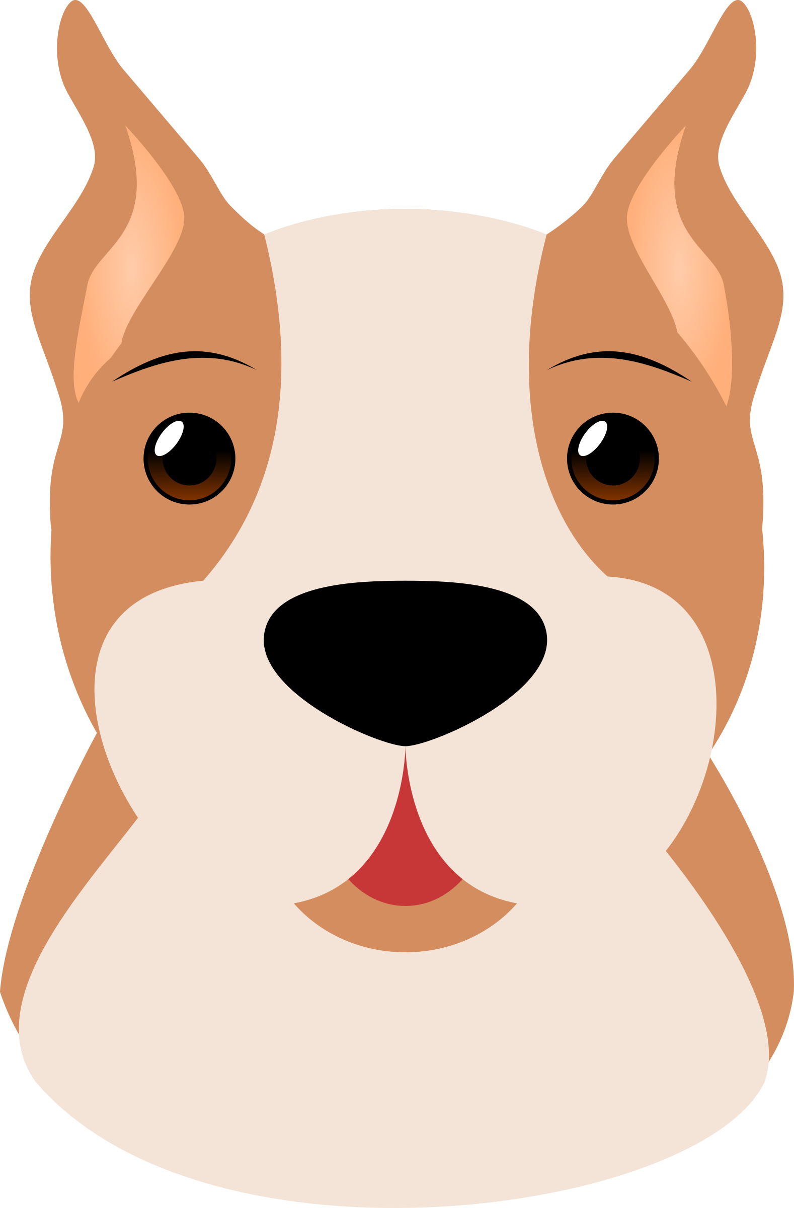 1578x2400 Boxer Dog Face Vector Clipart Image