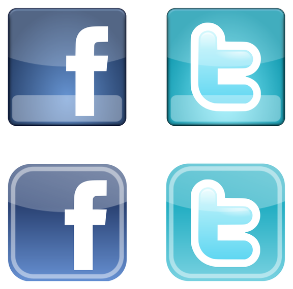 576x570 Facebook Twitter Icons