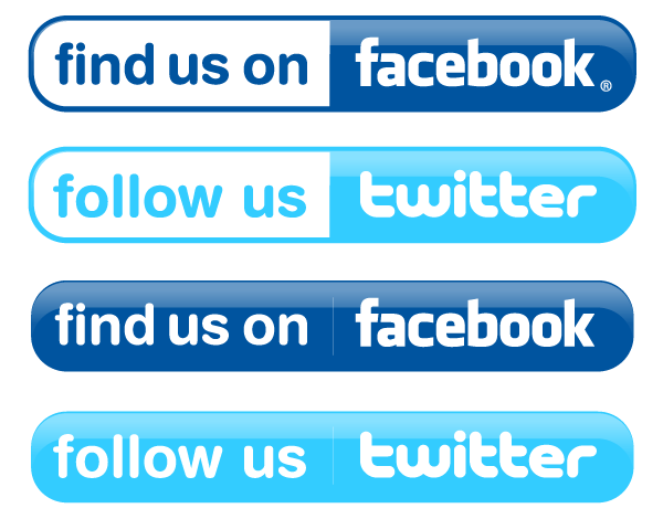 600x470 Facebook And Twitter Buttons Vector Free 123freevectors
