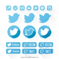 200x200 Facebook Twitter Icons Free Vector Graphic Art Free Download