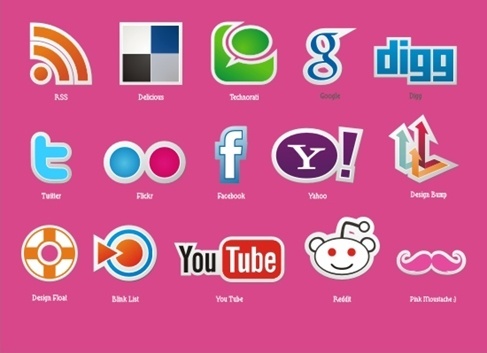 487x353 Facebook Twitter Youtube Google Icons Free Vector Download (23,327