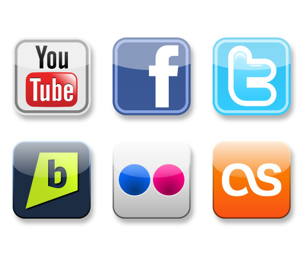 600x500 Social Media Icons (You Tube, Facebook, Twitter, Brightkite