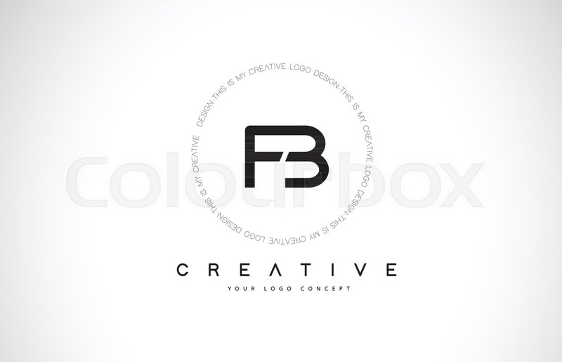 800x515 Fb F B Logo Design With Black And White Creative Icon Text Letter